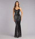 Barbra Glitter Velvet Lace-Up Formal Dress