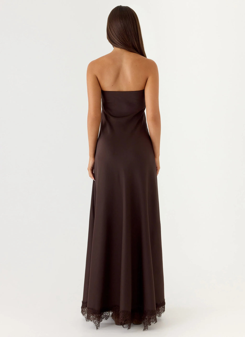Kayleigh Strapless Maxi Dress - Chocolate Torte