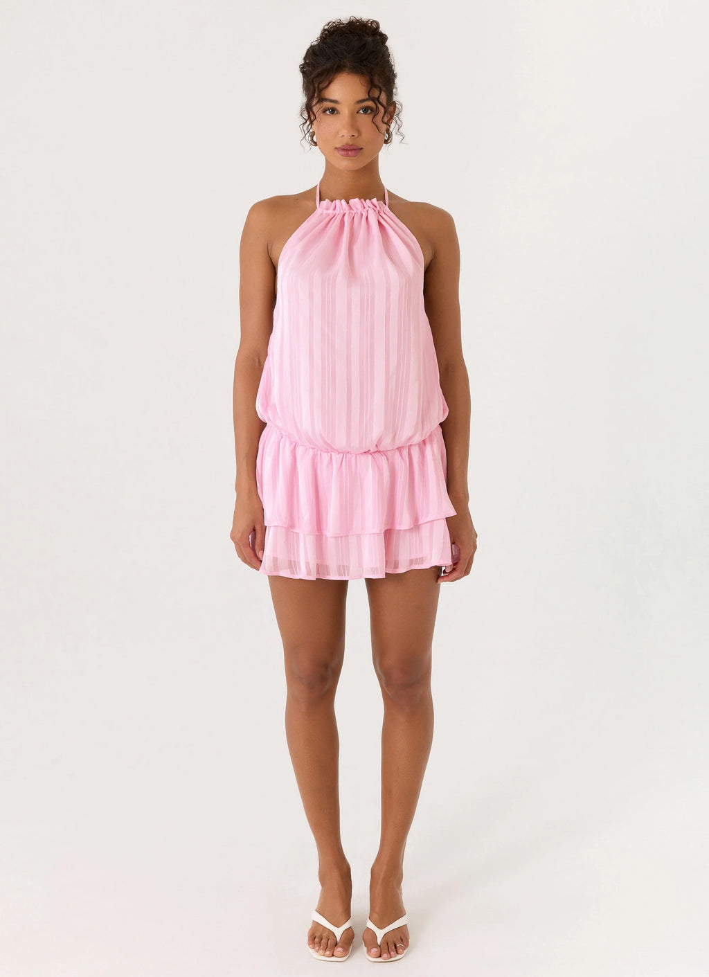 Parade Halter Mini Dress - Pink