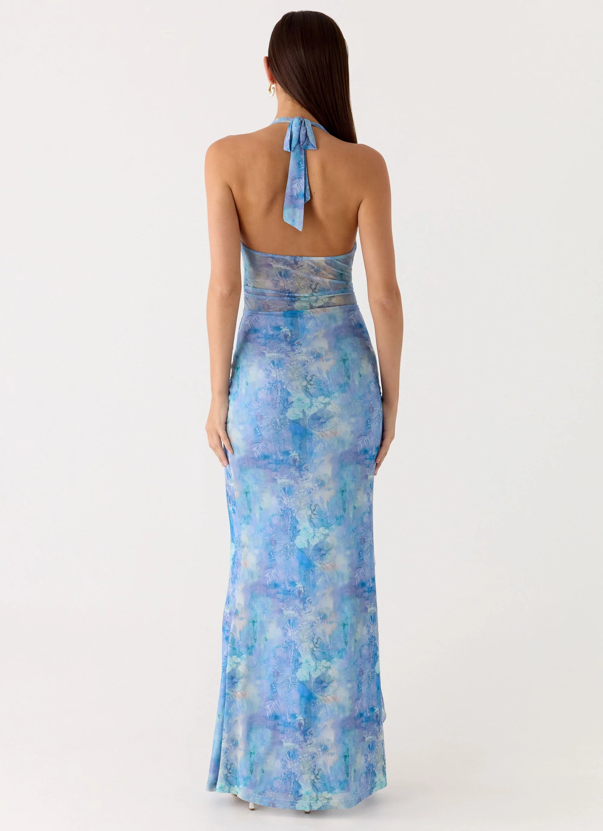 Last Sequence Maxi Dress - Aqua Paisley