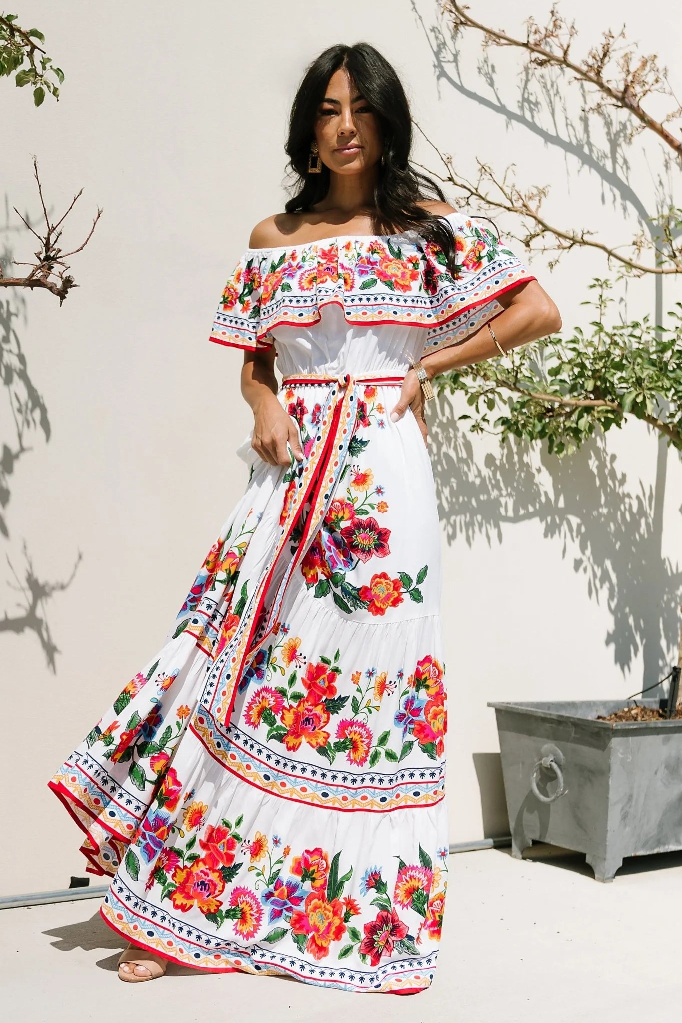 Alejandra Maxi Dress | Ivory Multi Floral