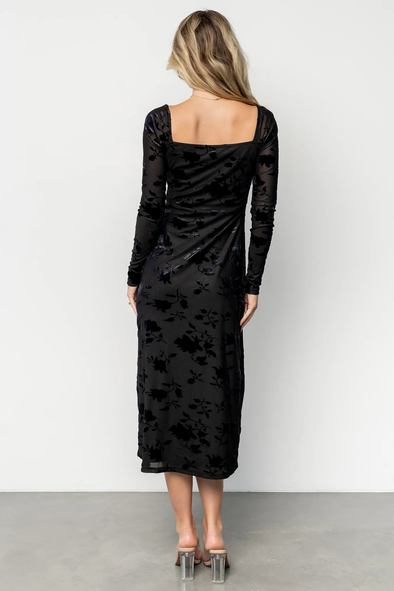 Tamara Midi Dress | Black Floral