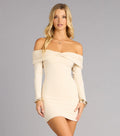 Wrapped In Charm Off-Shoulder Mini Dress