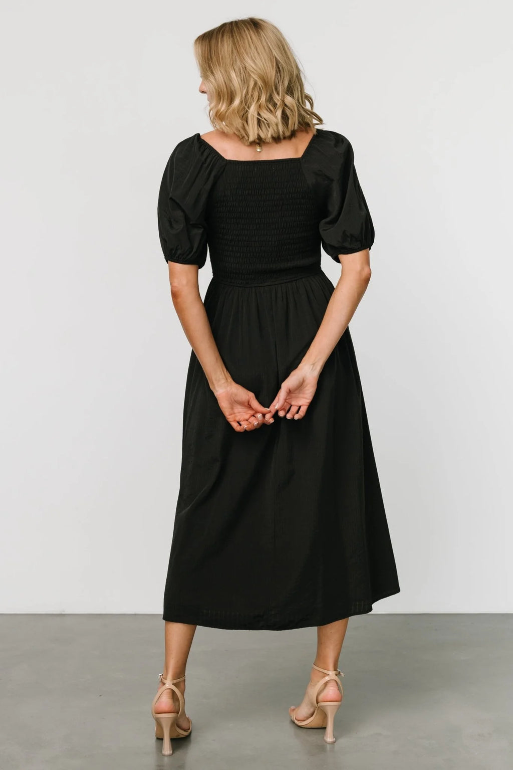 Stefania Midi Dress | Black
