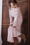 Wilma Off Shoulder Dress - Pink