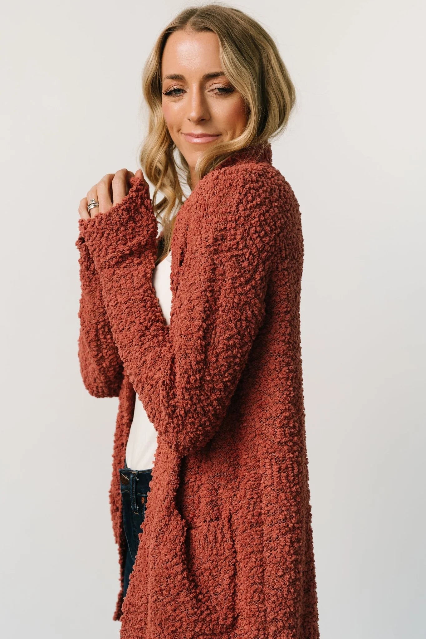 Oxford Pocket Cardigan | Rust