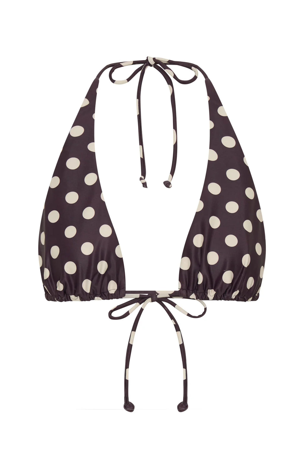 Danica Bikini Top Choc/Cream Polka Dot
