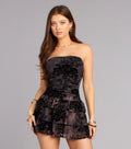 After Hours Bloom Floral Burnout Mesh Mini Dress