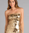 Sweet Shine Strapless Mini Dress