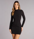 Low Key Dazzle Glitter Mini Dress