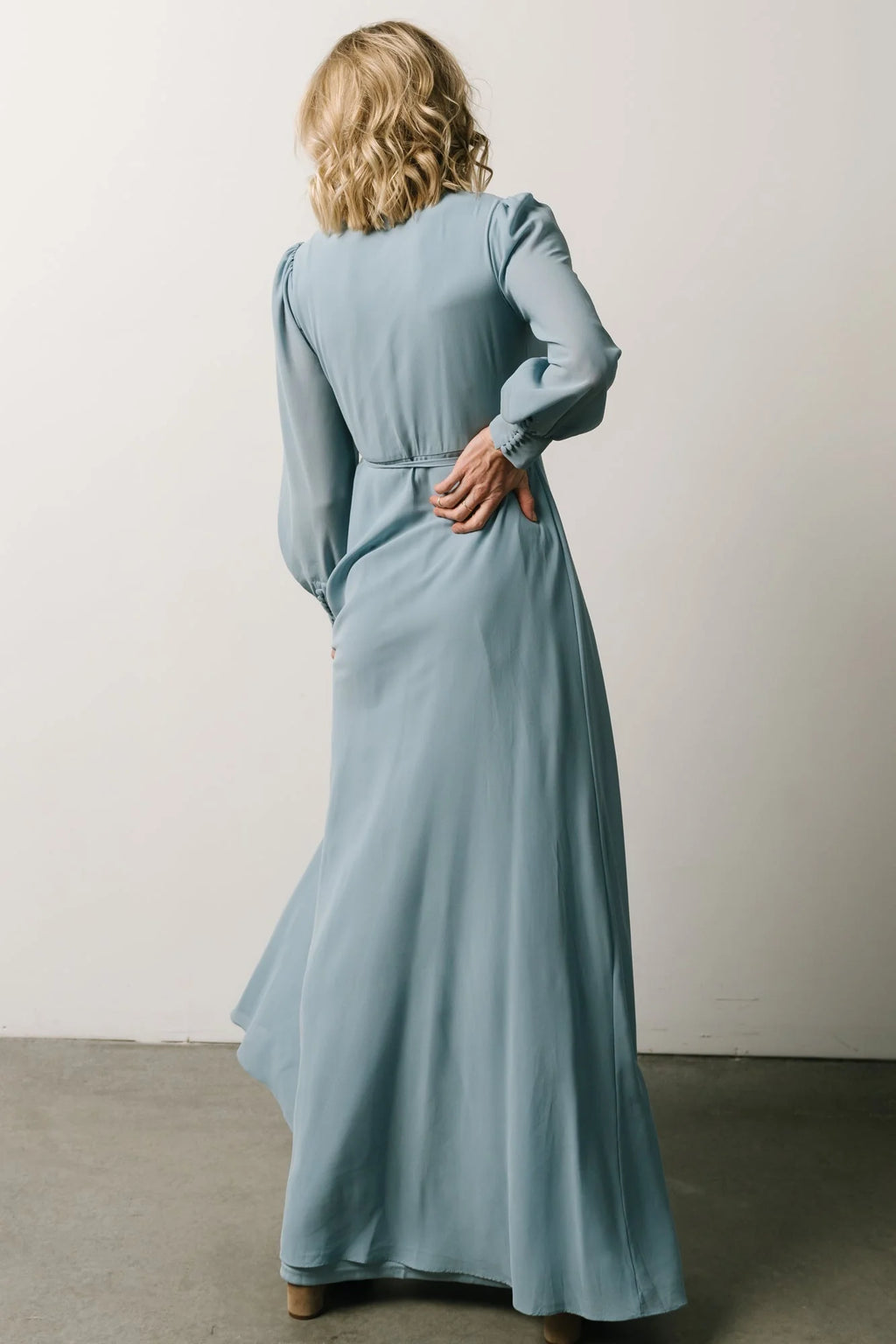 Kelsey Wrap Dress | Dusty Blue