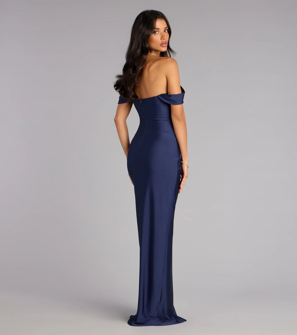 Evelyn Off-The-Shoulder Formal Dress