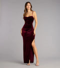 Sloane Velvet Lace-Up Column Dress