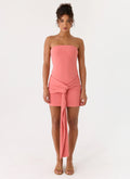 Jiliana Strapless Mini Dress - Coral
