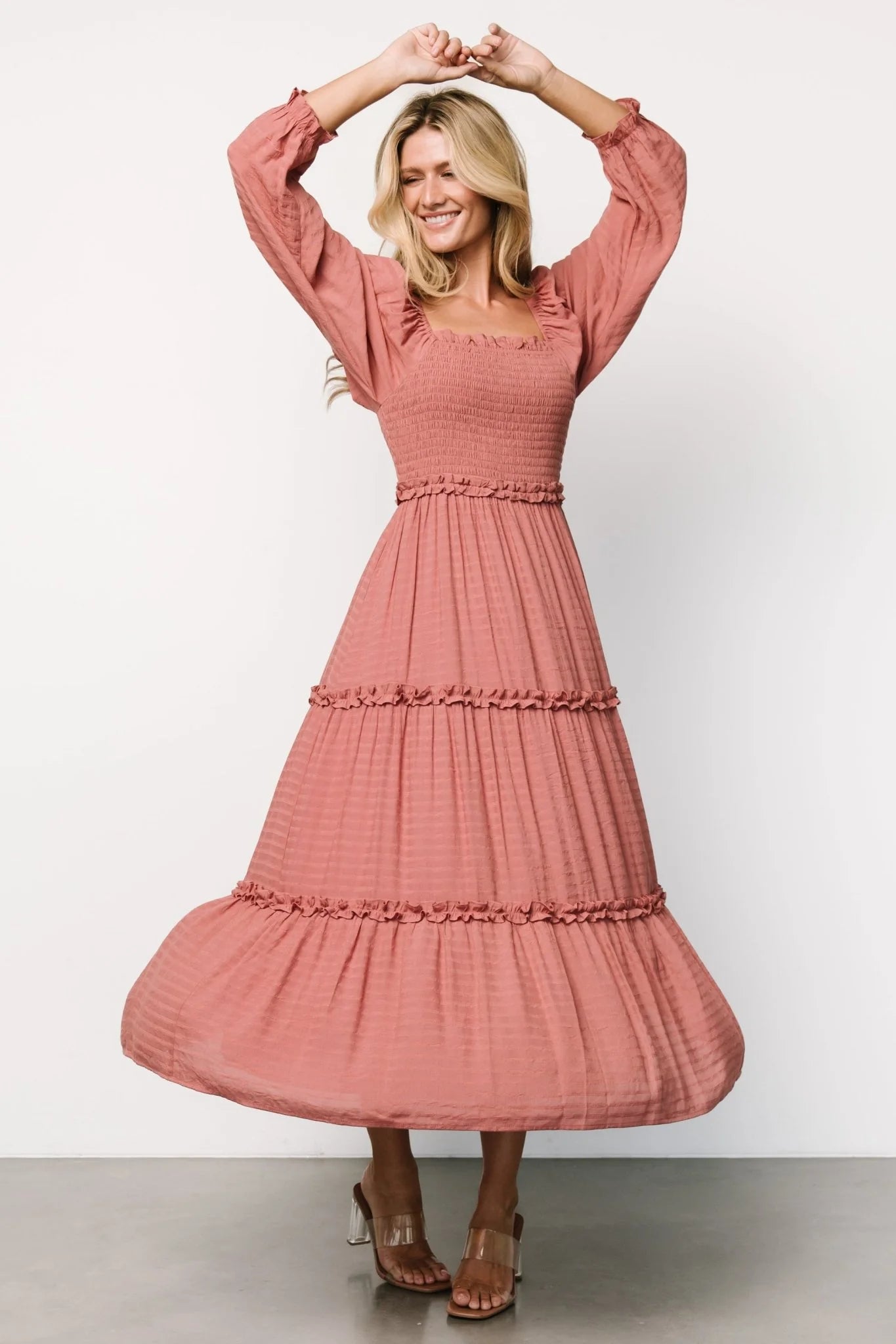 Rowan Tiered Dress | Vintage Rose