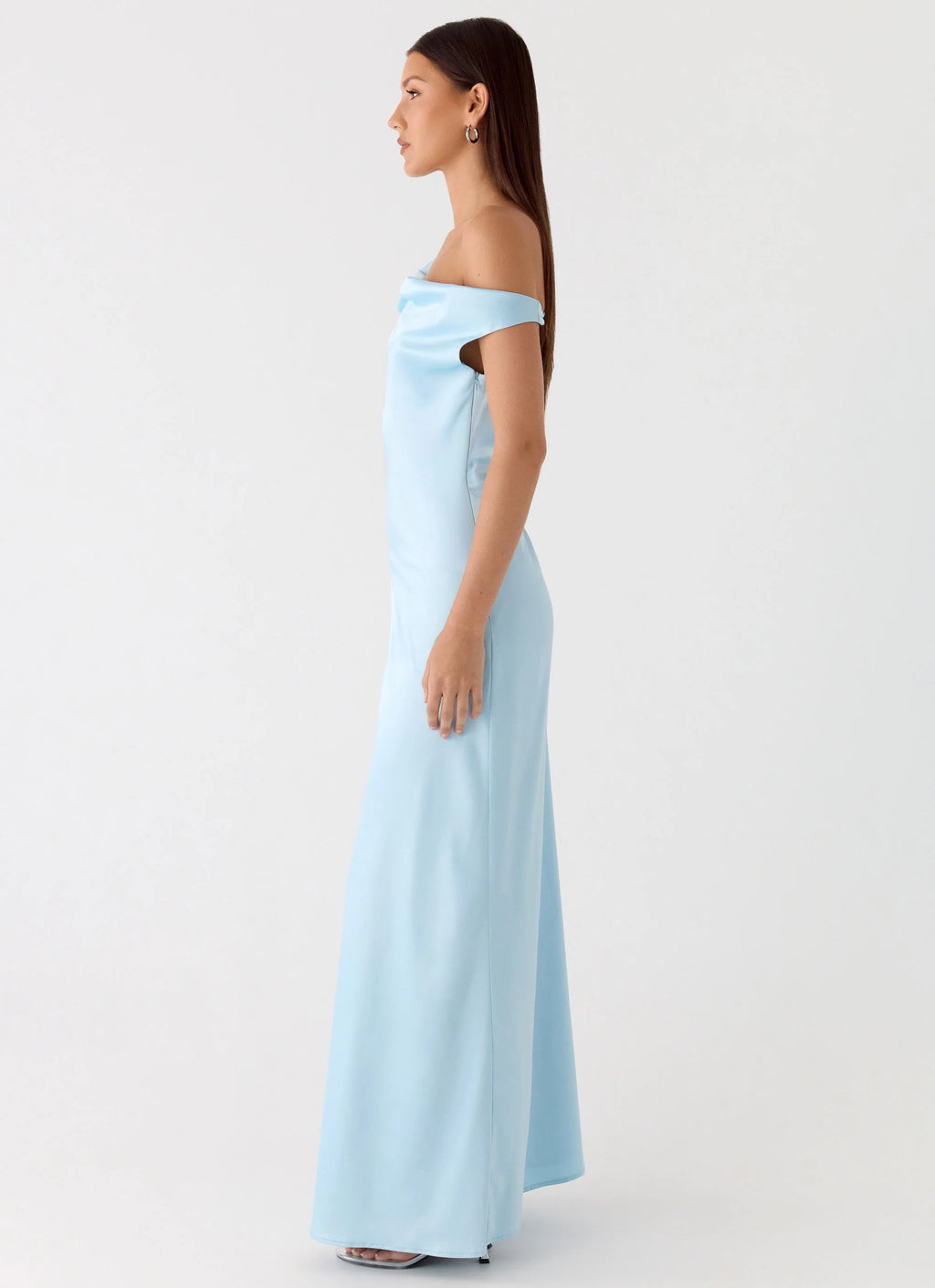 Palm Royal Maxi Dress - Ice Blue