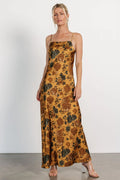 Hallie Tank Maxi Dress | Gold Multi