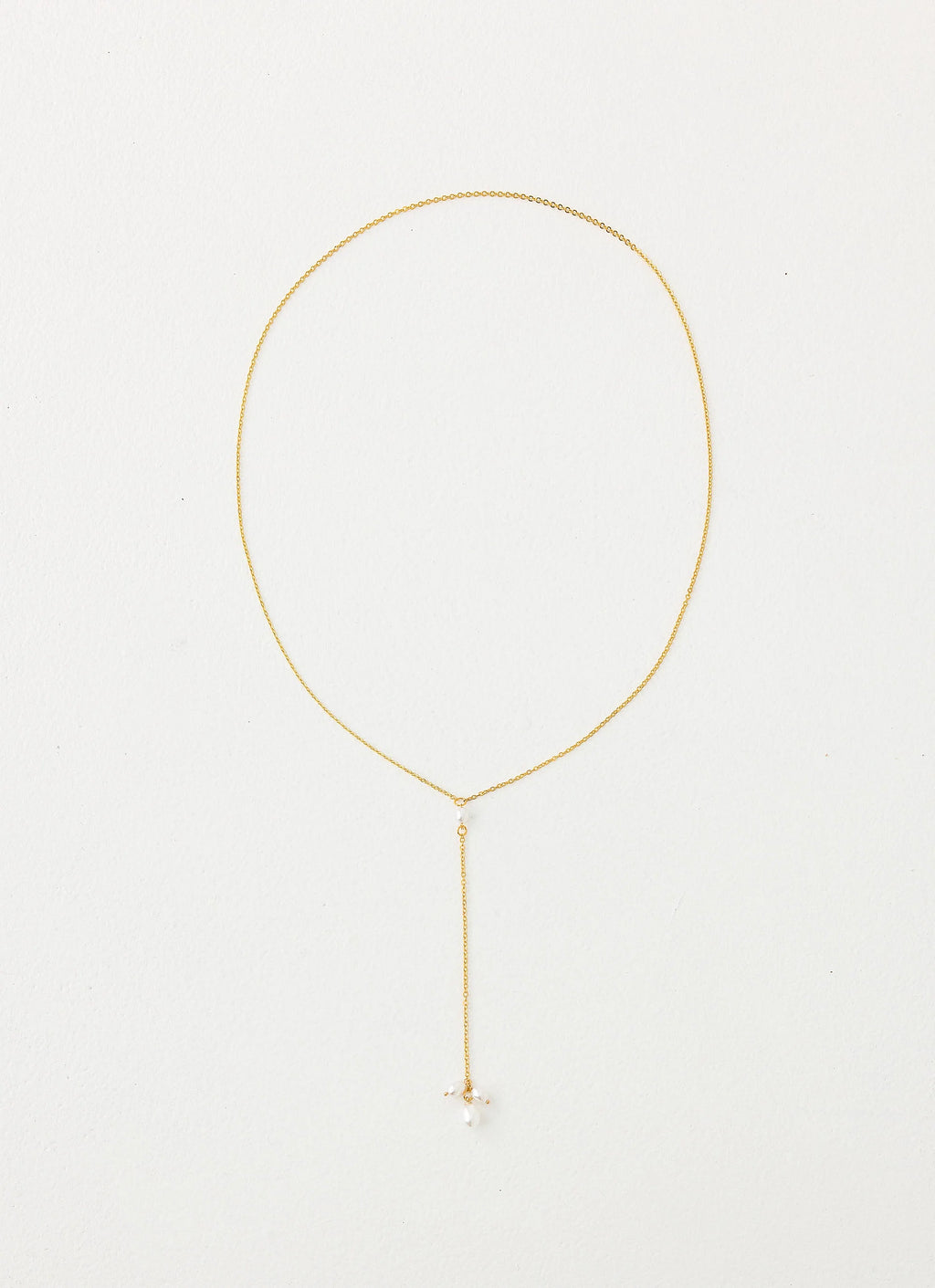 Silhouette Pearl Necklace - Gold