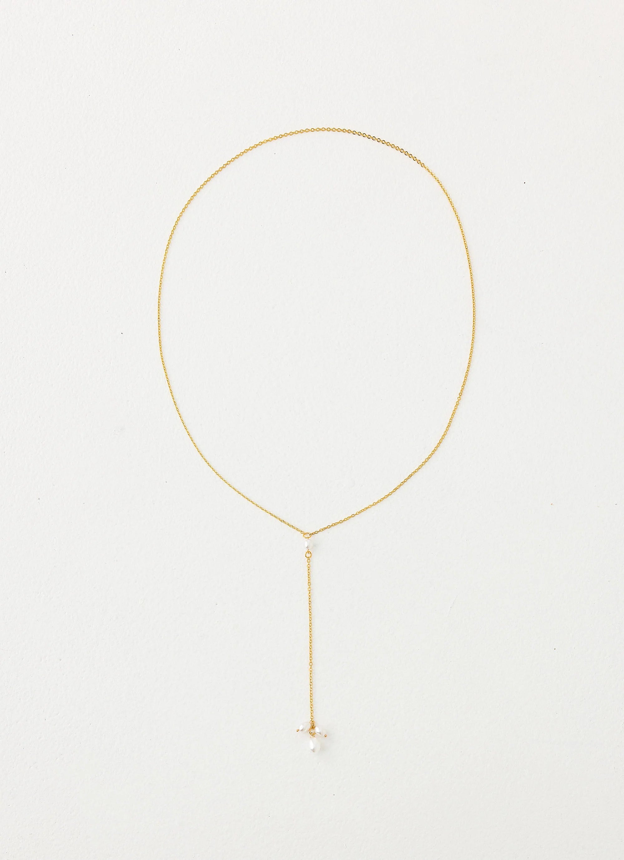 Silhouette Pearl Necklace - Gold
