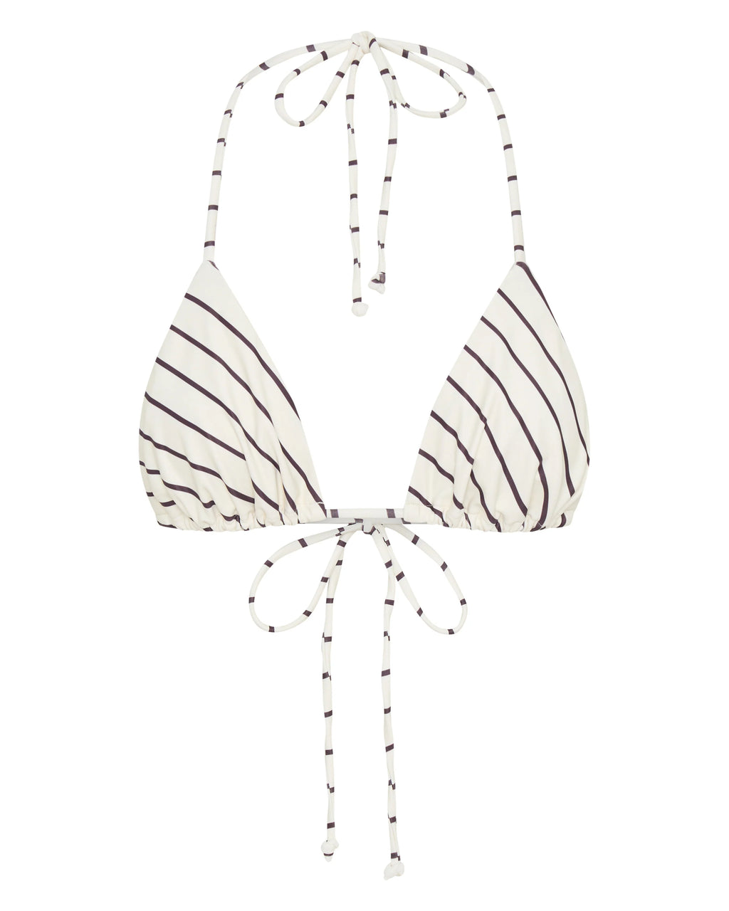 Golden Hour Bikini Top Cream/Choc Stripe