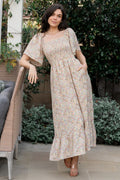 Ellory Smocked Midi Dress | Golden Multi Floral