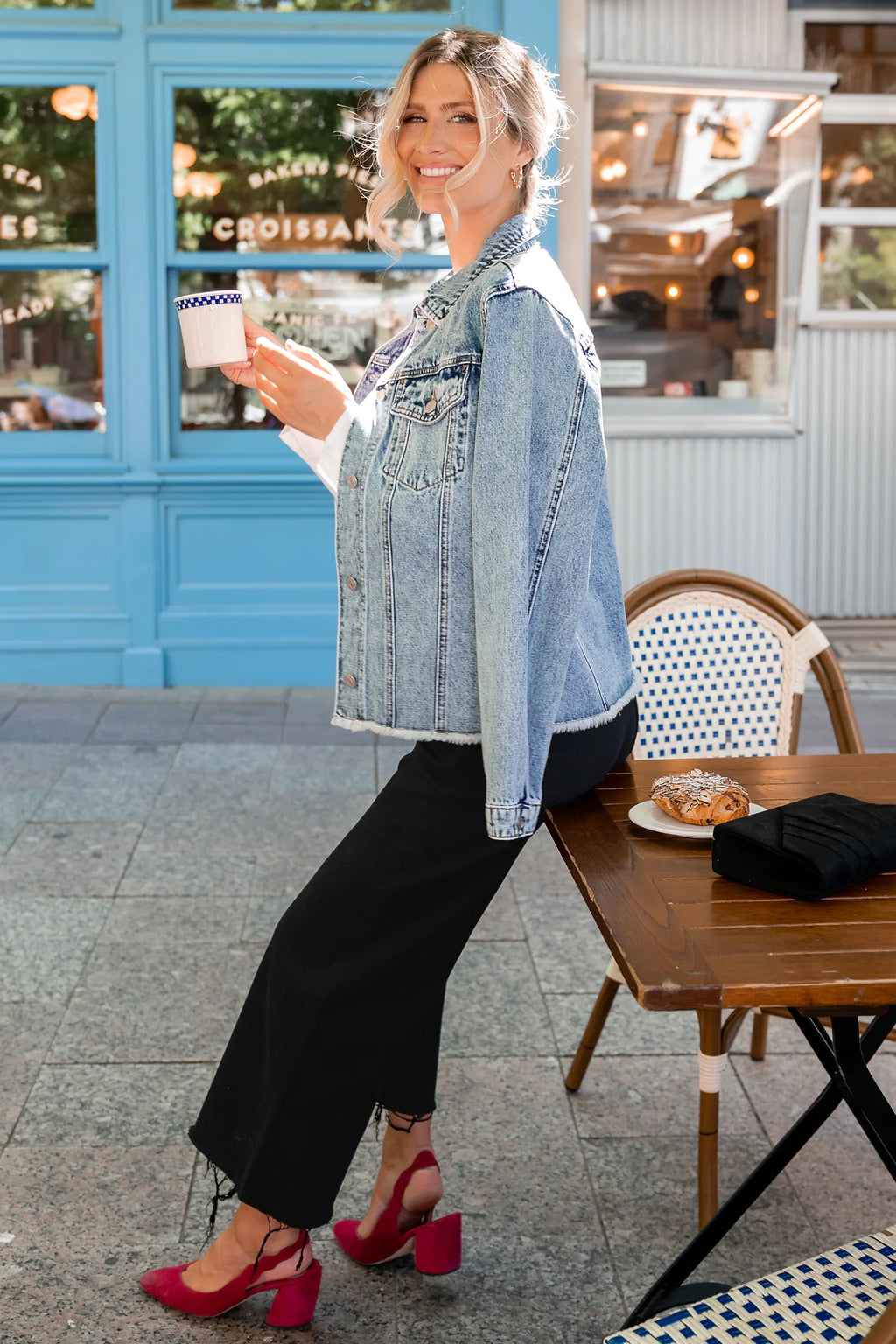 Georgie High Rise Wide Leg Jeans | Black