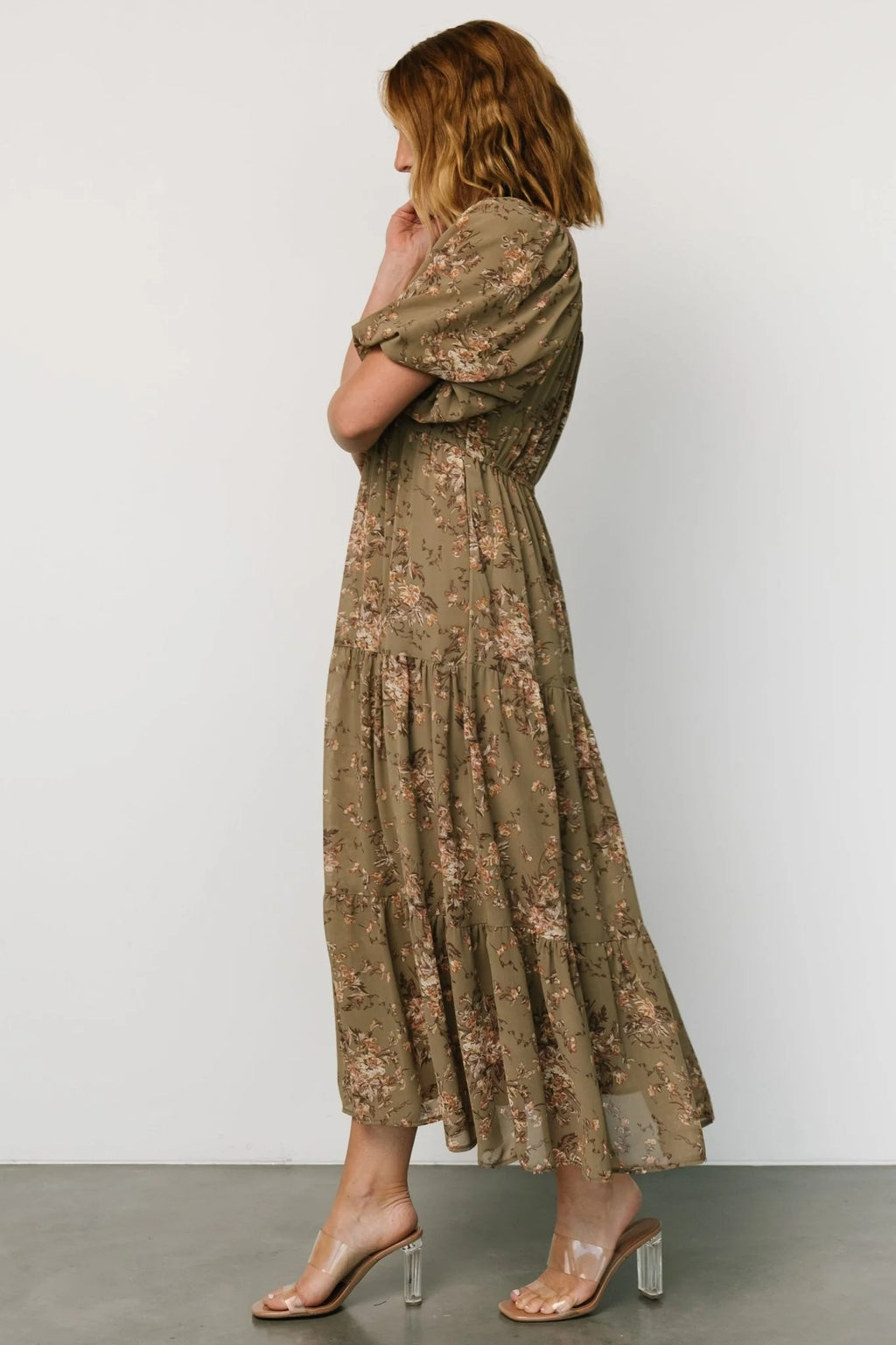 Evelette Dress | Olive Floral