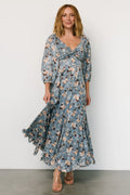 Estefania Maxi Dress | Blue + Peach Floral