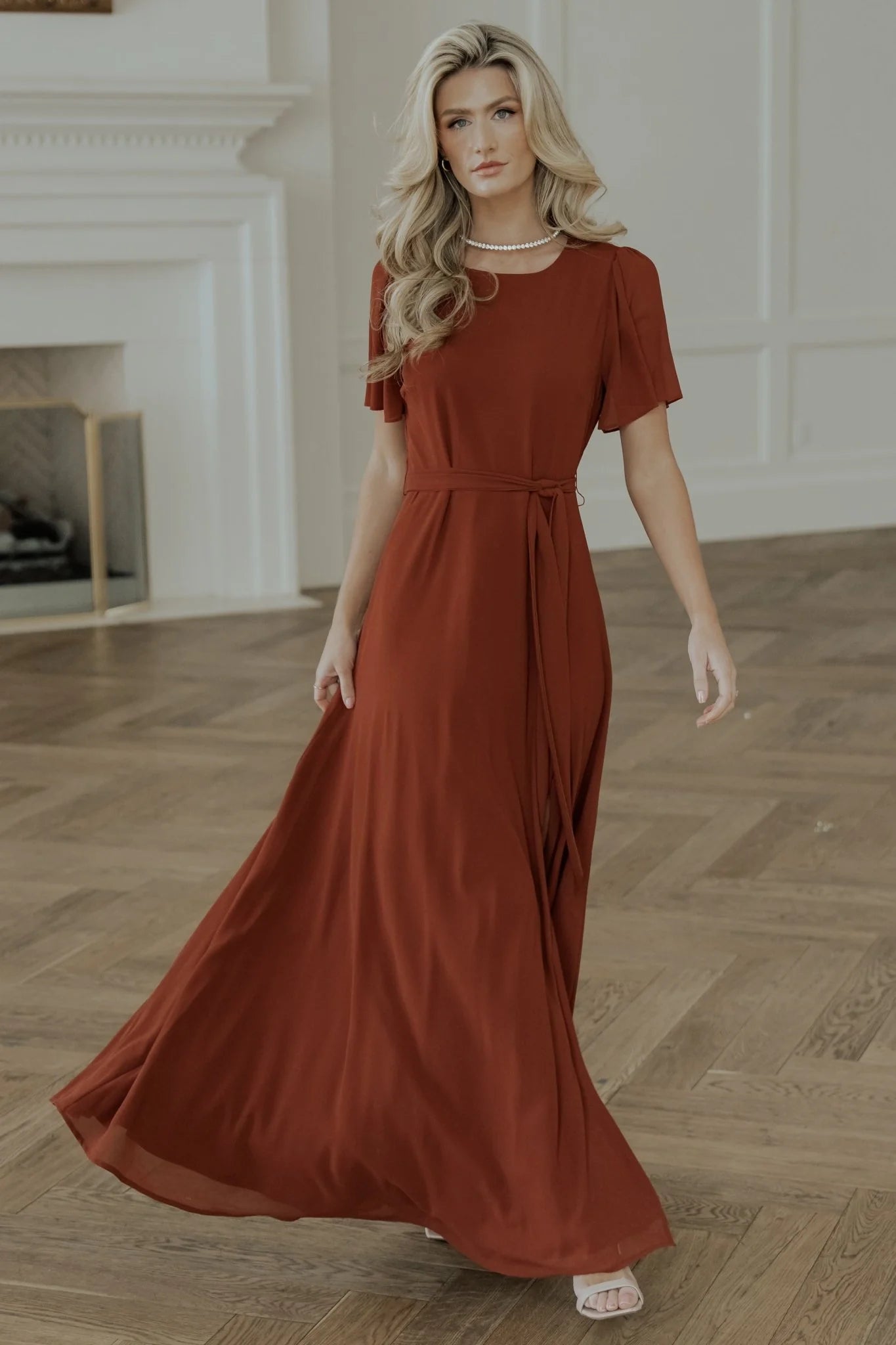 Naomi Short Sleeve Maxi Dress | Cinnamon