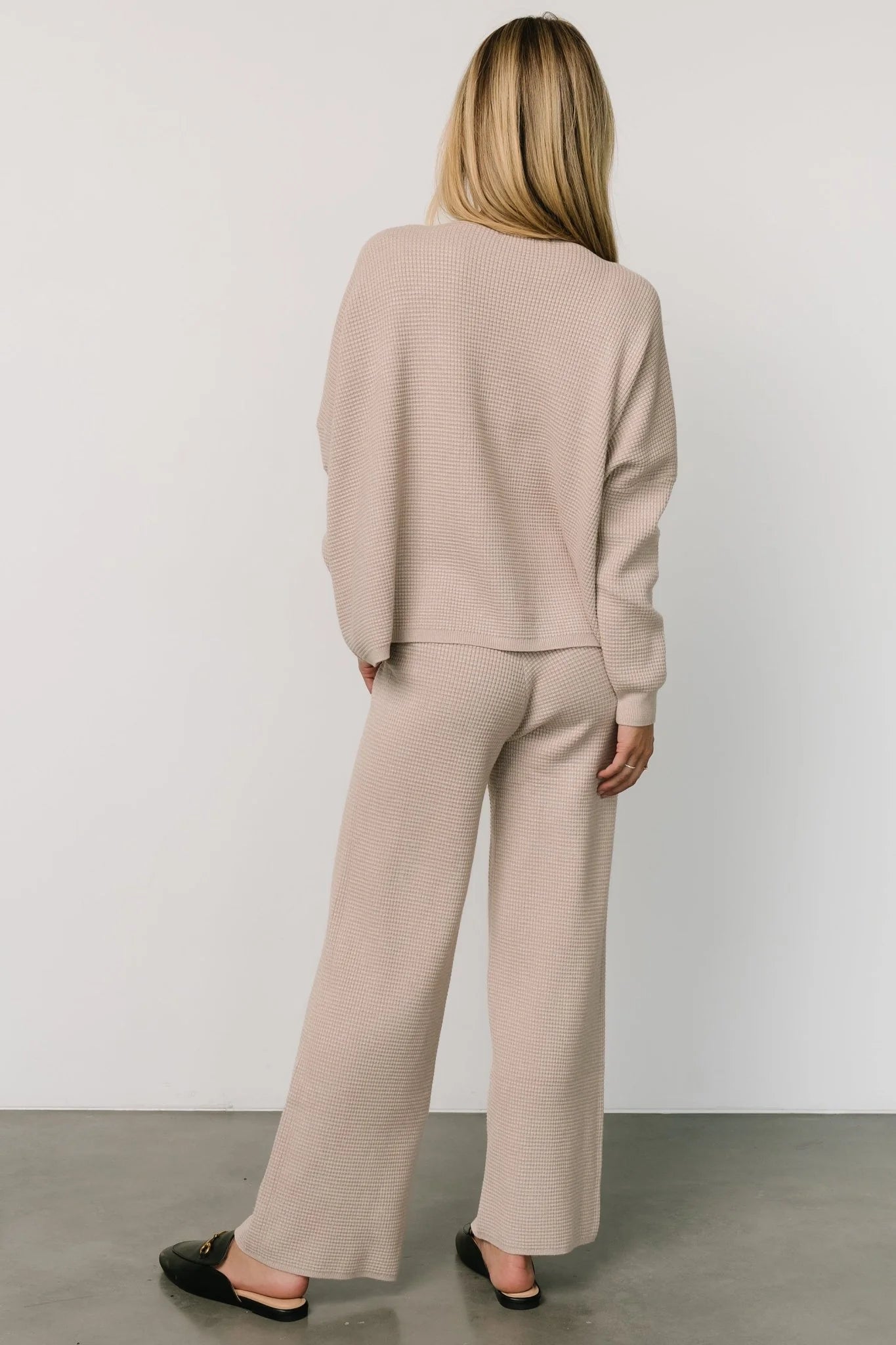 Owen Waffle Sweater Top | Oatmeal