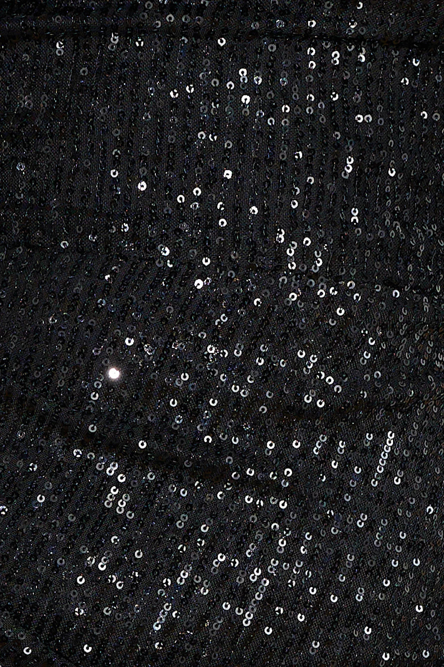 Glamourpuss Sequin Mini Dress Black