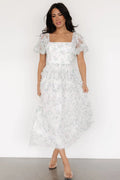Kiera Ruffle Dress | Off White + Lavender