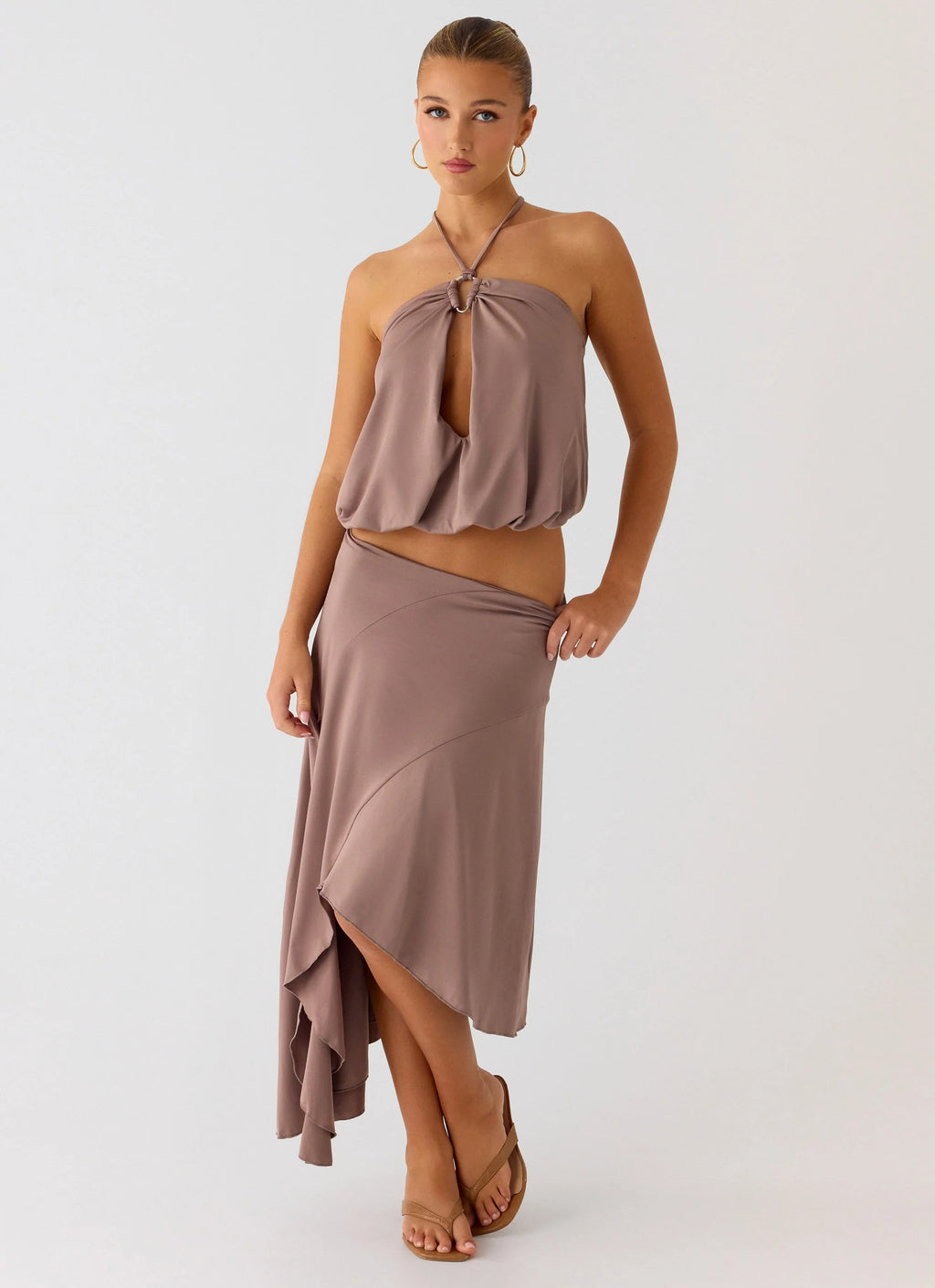 Jisoo Halter Top - Desert Taupe
