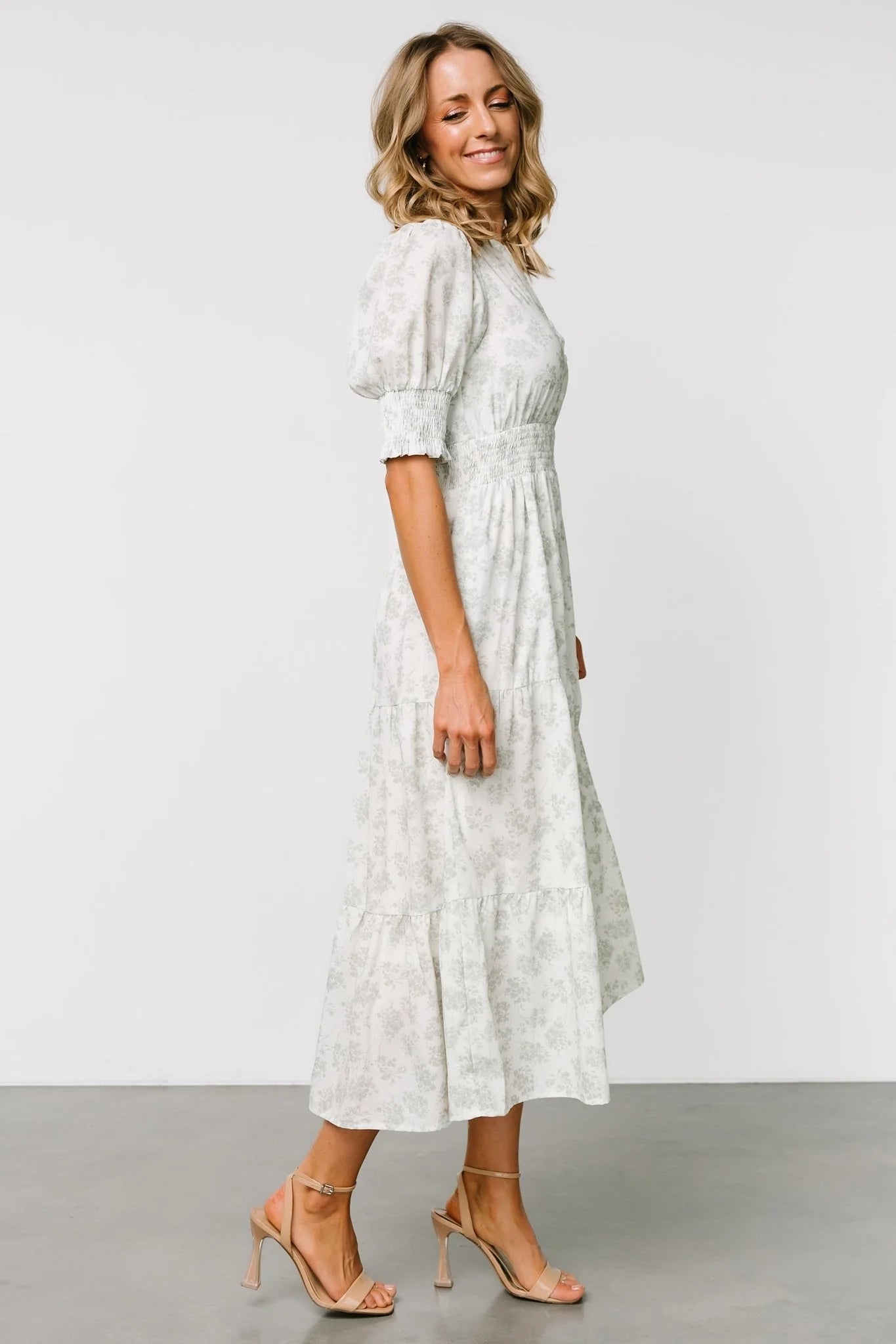 Miriam Midi Dress | Light Sage Floral