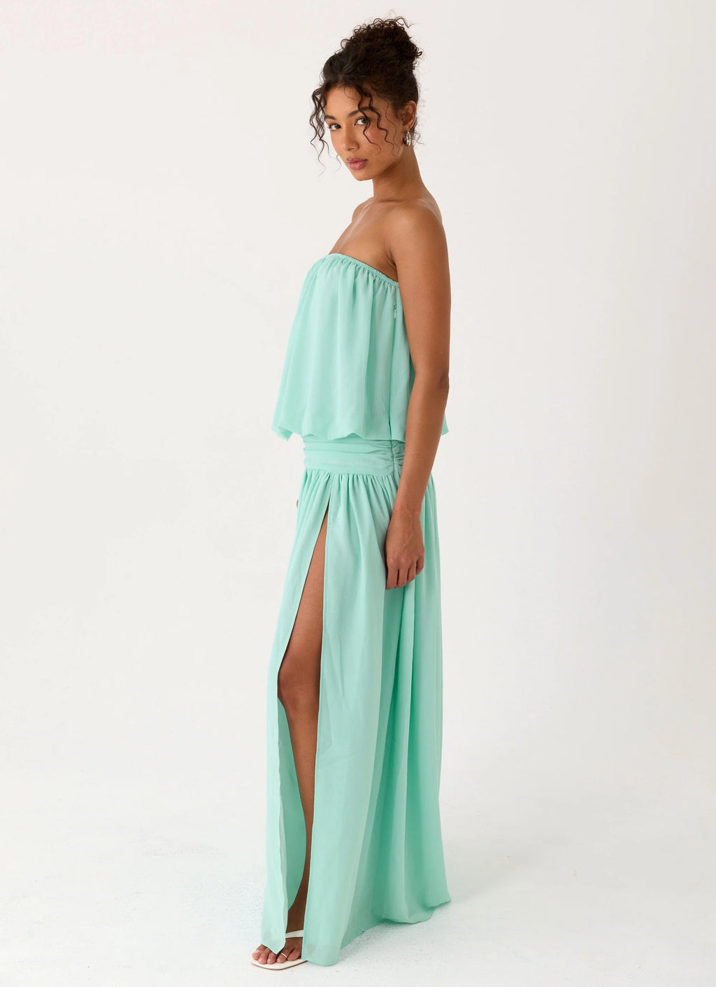 Lioras Strapless Maxi Dress - Aqua